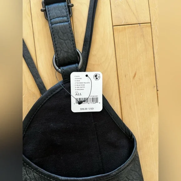 Free People Olympia Leather Vest in Washed Black - Picture 8 of 10